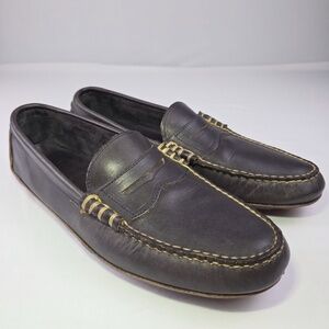 Allen Edmonds Daytona Mens 13B Daytona Gray Leather Driving Penny Loafer 50431